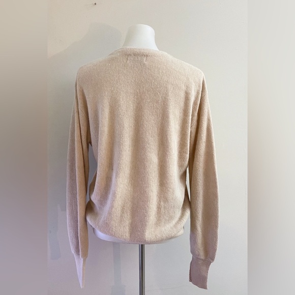 Vintage 70s 80s Izod Lacoste Cream Cardigan Preppy Academia School Retro Fall - Picture 2 of 7